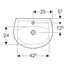 Раковина 50х38 см Geberit Renova 273050000