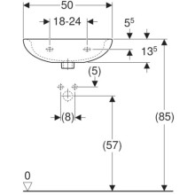 Раковина 50х38 см Geberit Renova 273050000
