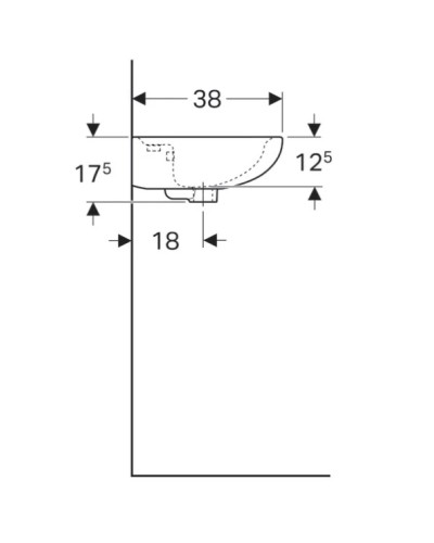 Раковина 50х38 см Geberit Renova 273050000