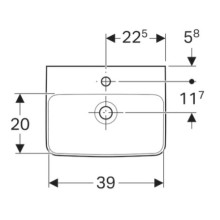 Раковина 45х34 см Geberit Renova Compact 276145000