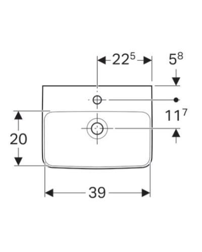 Раковина 45х34 см Geberit Renova Compact 276145000