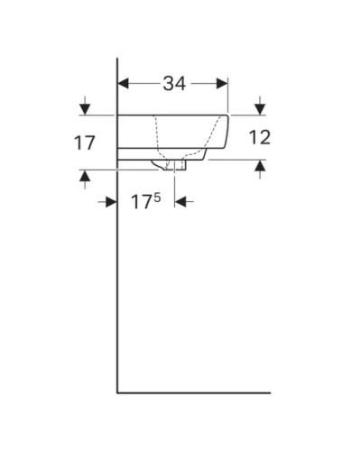 Раковина 45х34 см Geberit Renova Compact 276145000