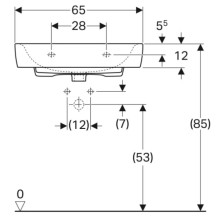 Раковина 65х48 см Geberit Renova Plan 222265000