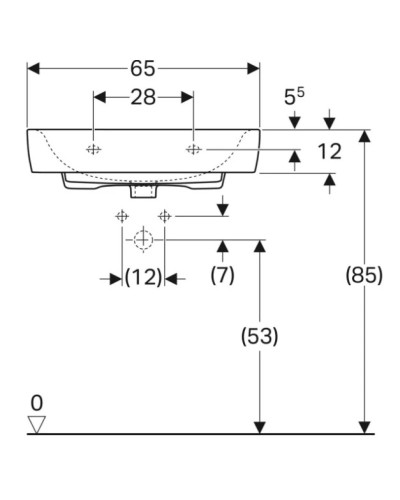Раковина 65х48 см Geberit Renova Plan 222265000