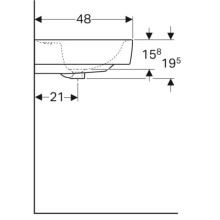 Раковина 65х48 см Geberit Renova Plan 222265000