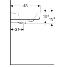 Раковина 65х48 см Geberit Renova Plan 222265000