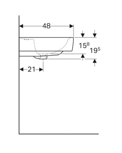 Раковина 65х48 см Geberit Renova Plan 222265000