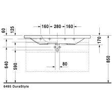 Раковина 120х48 см Duravit DuraStyle 2320120000