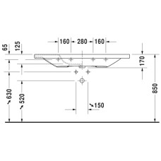 Раковина 120х48 см Duravit DuraStyle 2320120000