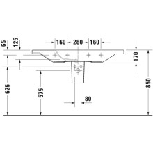 Раковина 120х48 см Duravit DuraStyle 2320120000