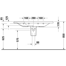 Раковина 120х48 см Duravit DuraStyle 2320120000