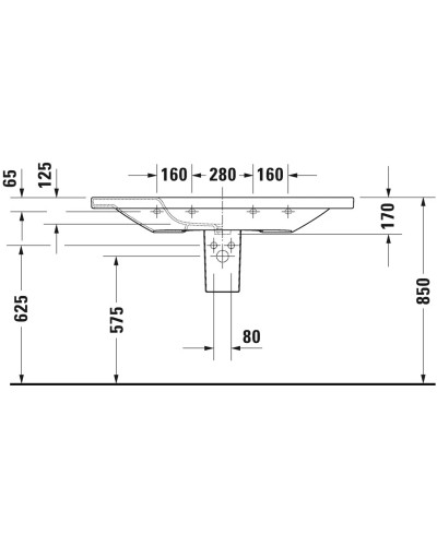 Раковина 120х48 см Duravit DuraStyle 2320120000