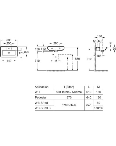 Раковина 60х32 см Roca Dama 327785000