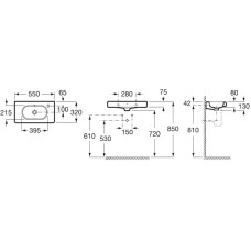 Раковина 55х32 см Roca Meridian 32724Y000