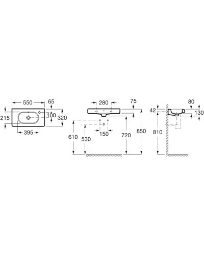Раковина 55х32 см Roca Meridian 32724Y000