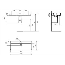 Раковина 100х43 см Ideal Standard Strada II T300201