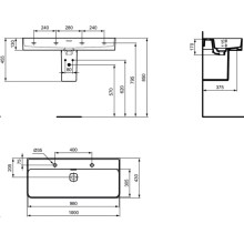 Раковина 100х43 см Ideal Standard Strada II T372401