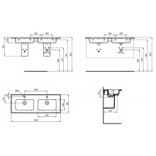 Раковина 124х46 см Ideal Standard Strada II T300501