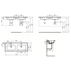 Раковина 124х46 см Ideal Standard Strada II T300501
