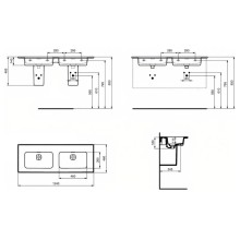 Раковина 124х46 см Ideal Standard Strada II T363601