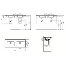 Раковина 124х46 см Ideal Standard Strada II T363601