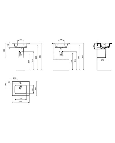 Раковина 54х46 см Ideal Standard Strada II T298801