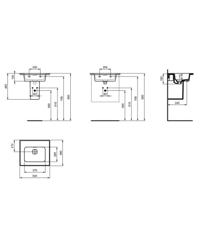 Раковина 54х46 см Ideal Standard Strada II T363201