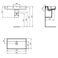Раковина 80х43 см Ideal Standard Strada II T363901