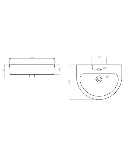 Раковина BelBagno MARINO с полупьедесталом