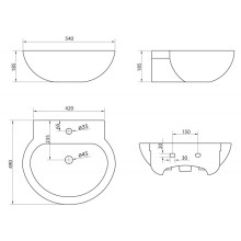 Раковина BelBagno SABRINA