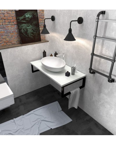 Столешница под раковину 1MarKa Grunge Loft 80 У85839 подвесная Бетон светлый