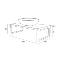 Столешница под раковину 1MarKa Grunge Loft 100 У85832 подвесная Дуб вотан