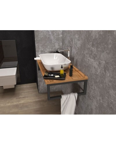 Столешница под раковину 1MarKa Grunge Loft 80 У85830 подвесная Дуб вотан