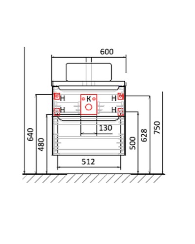 Столешница под раковину Jorno Wood 60 Wood.06.60/DW Темное дерево