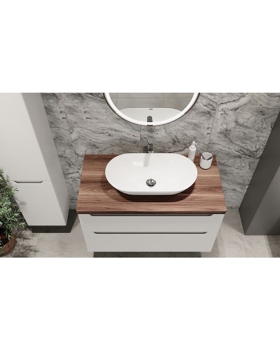 Столешница под раковину Jorno Wood 80 Wood.06.80/DW Темное дерево