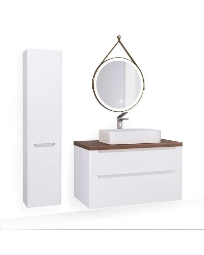 Столешница под раковину Jorno Wood 100 Wood.06.100/DW Темное дерево