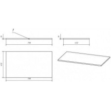Столешница под раковину Cersanit Moduo 80 SB-BL-MOD80 Дуб