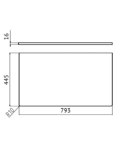 Столешница под раковину Velvex Klaufs 80 StKLA.80.MH-217.617 Черная Шатане