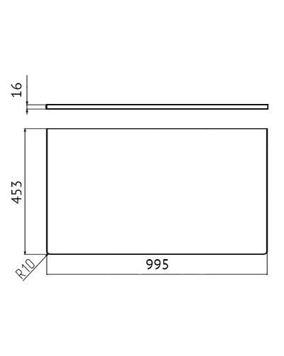 Столешница под раковину Velvex Klaufs 100 StKLA.100.MH-216.616 Белая