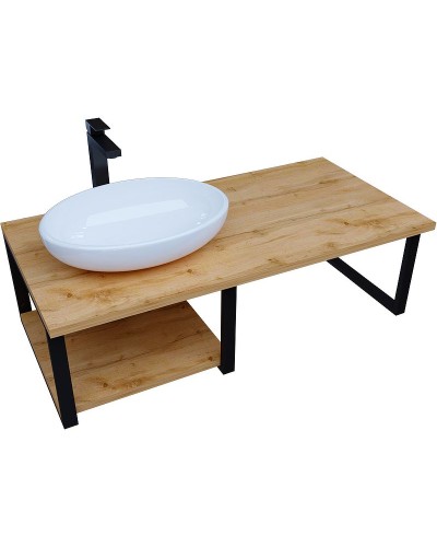 Столешница под раковину 1MarKa Grunge Loft 120 Ц0000004100 над стиральной машиной Дуб вотан