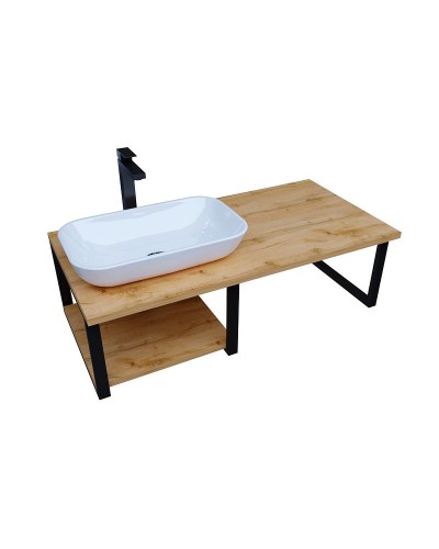 Столешница под раковину 1MarKa Grunge Loft 120 Ц0000004100 над стиральной машиной Дуб вотан