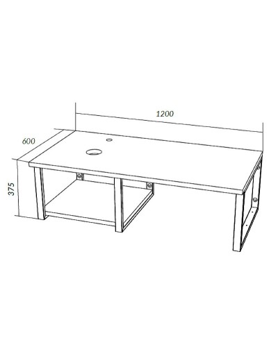 Столешница под раковину 1MarKa Grunge Loft 120 Ц0000004100 над стиральной машиной Дуб вотан