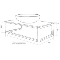 Столешница под раковину 1MarKa Loft 100 Ц0000008733 Светло-серый МА01 Nat