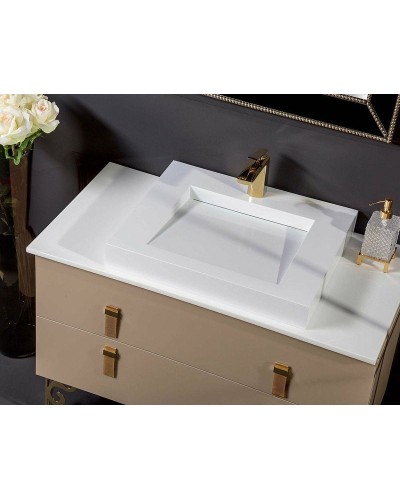 Столешница под раковину Boheme Armadi Art NeoArt 110 851-110 Белая