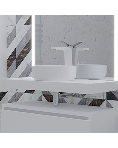 Столешница под раковину Boheme Armadi Art Flat 80 869-080 Белая