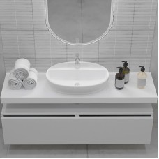 Столешница под раковину Boheme Armadi Art Flat 140 869-140 Белая