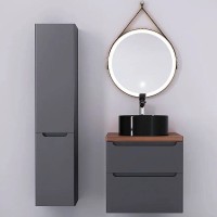 Столешница под раковину Jorno Wood 60 Brwood.06.60/DW Темное дерево