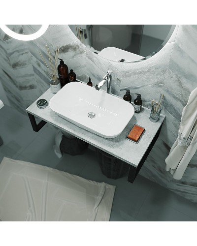 Столешница под раковину 1MarKa Grunge Loft 70 Ц0000015934 Бетон светлый