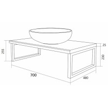 Столешница под раковину 1MarKa Grunge Loft 70 Ц0000015934 Бетон светлый