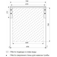 Столешница под раковину 1MarKa Grunge Loft 70 Ц0000015936 Дуб Вотан